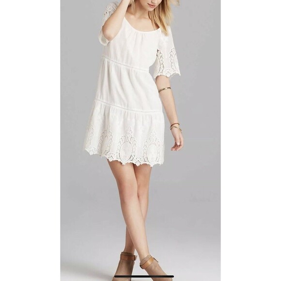 Velvet by Graham & Spencer Dress Women’s Small Carol Eyelet Embroidered Voille - Picture 2 of 9